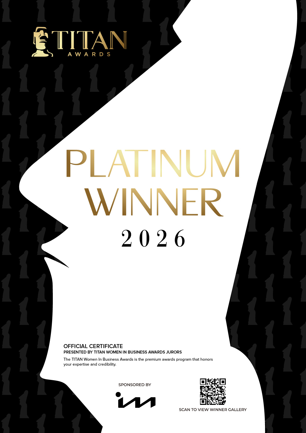 2026 TITAN Women In Business Awards Certificates