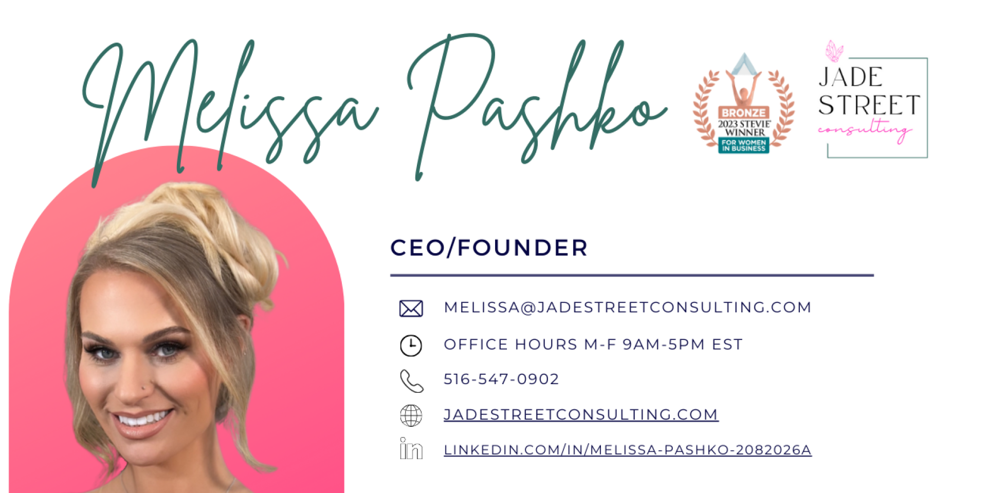 TITAN Women In Business Awards Winner - Melissa Pashko-Founder/CEO-Jade Street Consulting gallery