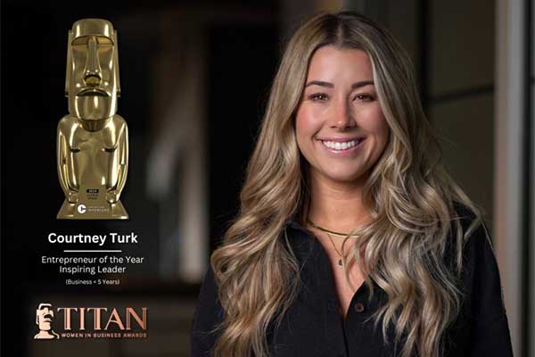 TITAN Women In Business Awards - Courtney Turk has been named Gold Winner at the TITAN Women in Business Awards!