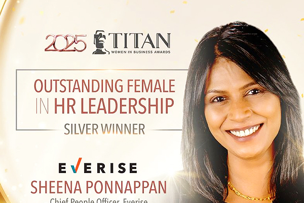 TITAN Women In Business Awards - Sheena Ponnappan being crowned a 2025 TITAN Women In Business Awards Silver Winner in the Outstanding Female in HR - Outstanding Female in HR Leadership category!